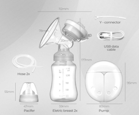 Miniatura 2 de DOBLE EXTRACTOR LECHE MATERNA ELÉCTRICO